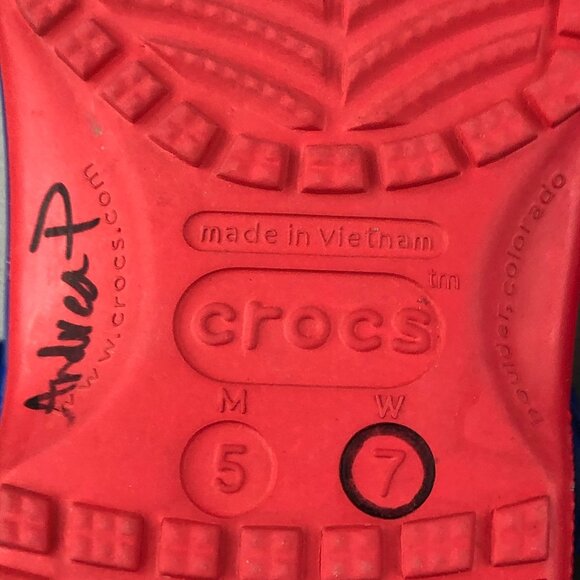 Crocs Unisex Size 5M 7W Classic American Flag Red White Blue USA Clogs - Picture 14 of 14